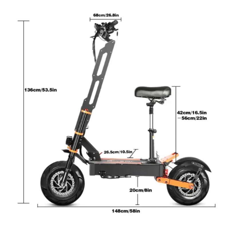 Trottinette électrique double moteur Toursor X8 8000 W – Image 14